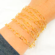 Gold Filled Hammered Oval Link Chain
